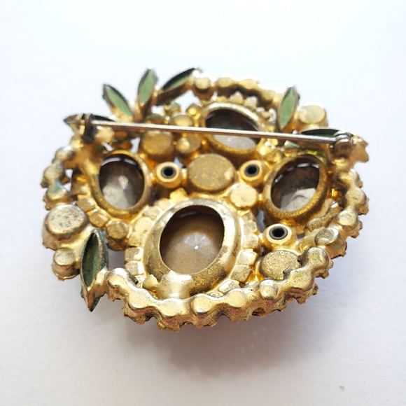 Vintage D&E Juliana BOOK PIECE Heliotrope Watermelon Brooch - Picture 6 of 10